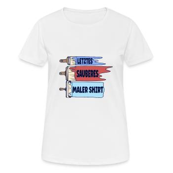 Letztes sauberes Maler - Frauen T-Shirt atmungsaktiv - Weiß - Vorne - AI Model Female 172 dark (172cm)