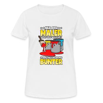 Maler - Frauen T-Shirt atmungsaktiv - Weiß - Vorne - AI Model Female 172 dark (172cm)