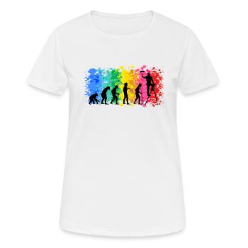 Maler - Frauen T-Shirt atmungsaktiv - Weiß - Vorne - AI Model Female 172 dark (172cm)
