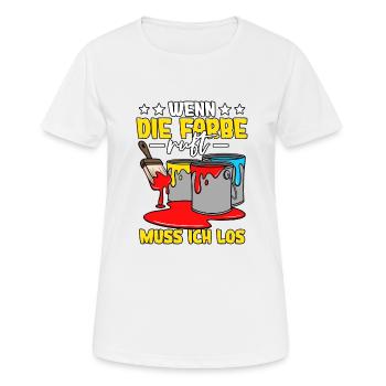 Maler - Frauen T-Shirt atmungsaktiv - Weiß - Vorne - AI Model Female 172 dark (172cm)