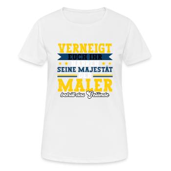 Maler - Frauen T-Shirt atmungsaktiv - Weiß - Vorne - AI Model Female 172 dark (172cm)