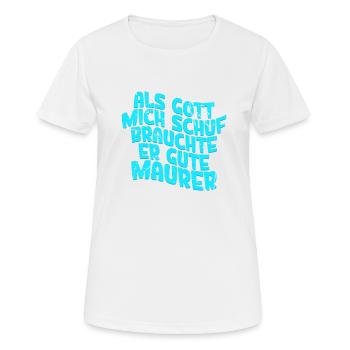 Maurer - Frauen T-Shirt atmungsaktiv - Weiß - Vorne - AI Model Female 172 dark (172cm)