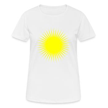 Soleil - T-shirt respirant Femme - blanc - Devant - AI Model Female 172 dark (172cm)