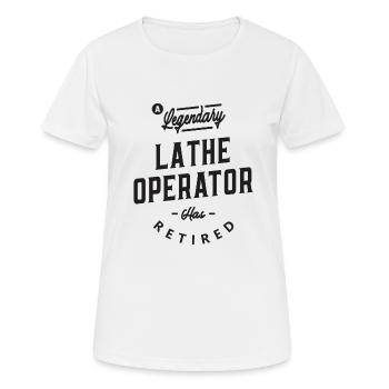 Lathe Operator Funny Job Title - Women's Breathable T-Shirt - white - Front - AI Model Female 172 dark (172cm)