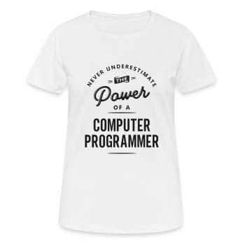 Computer Programmer Lustige Berufsbezeichnung - Frauen T-Shirt atmungsaktiv - Weiß - Vorne - AI Model Female 172 dark (172cm)