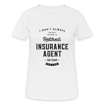 Titre d’emploi amusant d’agent d’assurance - T-shirt respirant Femme - blanc - Devant - AI Model Female 172 dark (172cm)