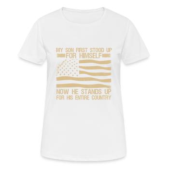 Mes droits ne s’arrêtent pas là où sont leurs sentiments - T-shirt respirant Femme - blanc - Devant - AI Model Female 172 dark (172cm)