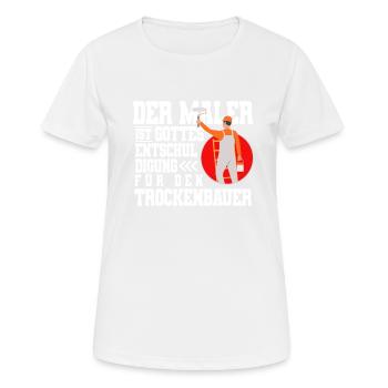 Maler - Frauen T-Shirt atmungsaktiv - Weiß - Vorne - AI Model Female 172 dark (172cm)