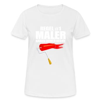 Maler - Frauen T-Shirt atmungsaktiv - Weiß - Vorne - AI Model Female 172 dark (172cm)