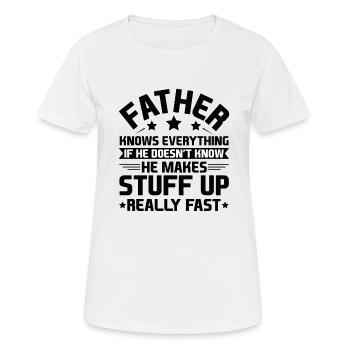 Dad Bad Influence - Cadeau du père - T-shirt respirant Femme - blanc - Devant - AI Model Female 172 dark (172cm)