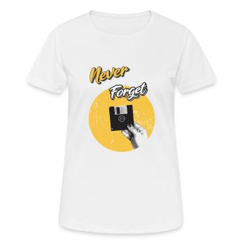 Vergessen Sie niemals Medienkassetten, VHS und Diskette - Frauen T-Shirt atmungsaktiv - Weiß - Vorne - AI Model Female 172 dark (172cm)