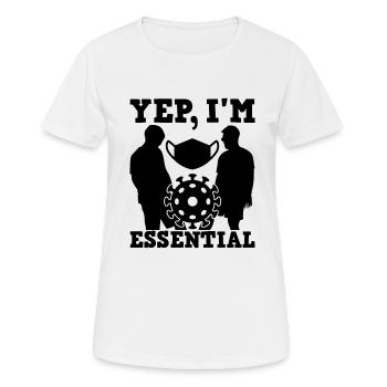 Yep I'm Essential Funny Essential Worker Employee - Women's Breathable T-Shirt - white - Front - AI Model Female 172 dark (172cm)