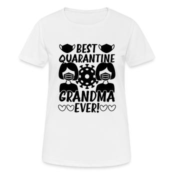 Best Quarantine Grandma Ever - Frauen T-Shirt atmungsaktiv - Weiß - Vorne - AI Model Female 172 dark (172cm)
