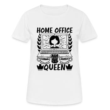Home Office Queen Humour - T-shirt respirant Femme - blanc - Devant - AI Model Female 172 dark (172cm)