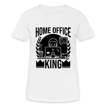 Home Office King Humour - T-shirt respirant Femme - blanc - Devant - AI Model Female 172 dark (172cm)
