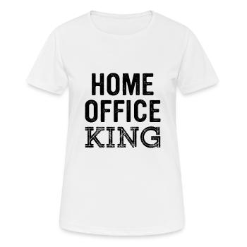 Home Office King - Frauen T-Shirt atmungsaktiv - Weiß - Vorne - AI Model Female 172 dark (172cm)