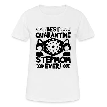 Meilleure belle-mère de quarantaine de tous les temps - T-shirt respirant Femme - blanc - Devant - AI Model Female 172 dark (172cm)