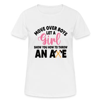 Lance-hache Fille Sports Femme Lancer hache Lancer hache Lancer - T-shirt respirant Femme - blanc - Devant - AI Model Female 172 dark (172cm)