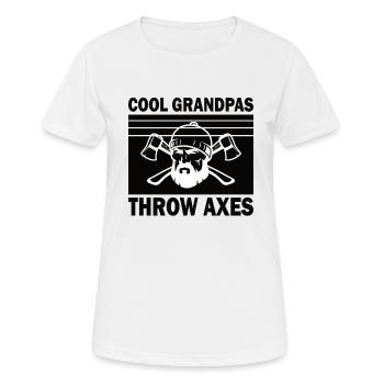 Grand-père Axe Lancer Hache Lancer Cible Lancer Hache Lancer Pension - T-shirt respirant Femme - blanc - Devant - AI Model Female 172 dark (172cm)