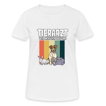Tierarzt - Frauen T-Shirt atmungsaktiv - Weiß - Vorne - AI Model Female 172 dark (172cm)