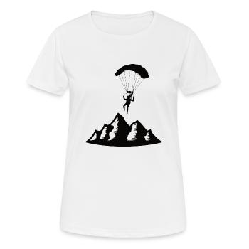 Paragliding Gleitschirmflieger Fallschirm Para - Frauen T-Shirt atmungsaktiv - Weiß - Vorne - AI Model Female 172 dark (172cm)