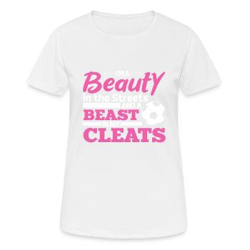 Ich Bin Eine Schönheit Auf Den Straßen Und Ein - Frauen T-Shirt atmungsaktiv - Weiß - Vorne - AI Model Female 172 dark (172cm)