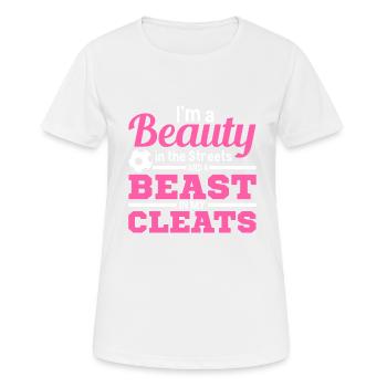 Ich Bin Eine Schönheit Auf Der Straße Und Ein - Frauen T-Shirt atmungsaktiv - Weiß - Vorne - AI Model Female 172 dark (172cm)