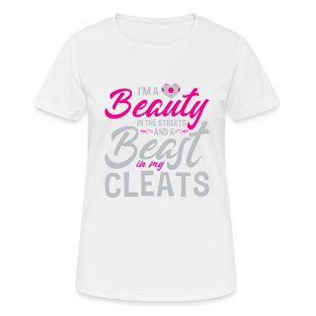 Ich Bin Eine Schönheit Auf Der Straße Und Ein - Frauen T-Shirt atmungsaktiv - Weiß - Vorne - AI Model Female 172 dark (172cm)