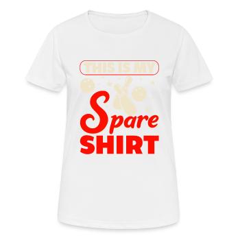 Das Ist Mein Ersatzhemd Lustiger Bowling Bowler - Frauen T-Shirt atmungsaktiv - Weiß - Vorne - AI Model Female 172 dark (172cm)