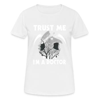 Croyez-moi, je suis un médecin de la peste - T-shirt respirant Femme - blanc - Devant - AI Model Female 172 dark (172cm)