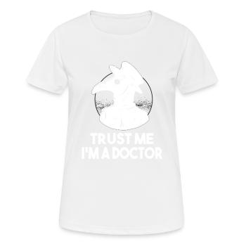 Croyez-moi, je suis un médecin de la peste - T-shirt respirant Femme - blanc - Devant - AI Model Female 172 dark (172cm)