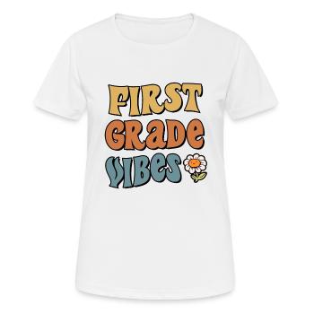 First Grade Vibes 1st Grade Team Back To School - Women's Breathable T-Shirt - white - Front - AI Model Female 172 dark (172cm)