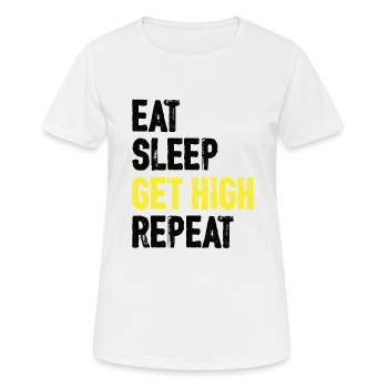 Holz Kettensäge Holzfäller Holzarbeiter Klettern - Frauen T-Shirt atmungsaktiv - Weiß - Vorne - AI Model Female 172 dark (172cm)