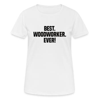 Holz Kettensäge Holzfäller Holzarbeiter Klettern - Frauen T-Shirt atmungsaktiv - Weiß - Vorne - AI Model Female 172 dark (172cm)