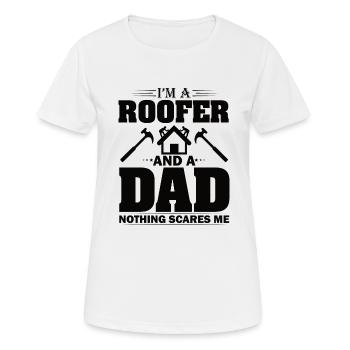 Papa Couvreur Père Toiture Artisanat Toiture Toiture - T-shirt respirant Femme - blanc - Devant - AI Model Female 172 dark (172cm)
