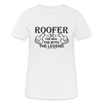 Couvreur Dachspengler Plombier de toit Artisanat de toit - T-shirt respirant Femme - blanc - Devant - AI Model Female 172 dark (172cm)