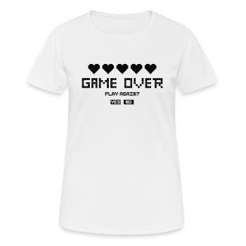 Game Over Lettrage Rétro - T-shirt respirant Femme - blanc - Devant - AI Model Female 172 dark (172cm)