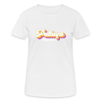 Vintage Urlaub Reise Thailand Pattaya - Frauen T-Shirt atmungsaktiv - Weiß - Vorne - AI Model Female 172 dark (172cm)