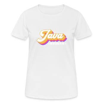 Vintage Holiday Trip Indonésie Java - T-shirt respirant Femme - blanc - Devant - AI Model Female 172 dark (172cm)