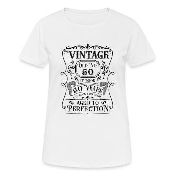50th birthday - 50th year old 50th birthday - Women's Breathable T-Shirt - white - Front - AI Model Female 172 dark (172cm)