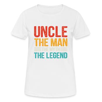 Meilleur oncle Bad Influence Cadeau de famille - T-shirt respirant Femme - blanc - Devant - AI Model Female 172 dark (172cm)