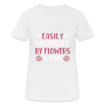 Florist Floristik Blumen Blumenladen Florist - Frauen T-Shirt atmungsaktiv - Weiß - Vorne - AI Model Female 172 dark (172cm)