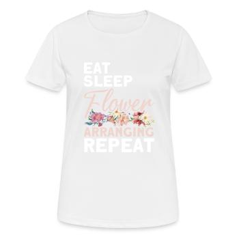 Florist Floristik Blumen Blumenladen Florist - Frauen T-Shirt atmungsaktiv - Weiß - Vorne - AI Model Female 172 dark (172cm)
