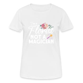 Florist Floristik Blumen Blumenladen Florist - Frauen T-Shirt atmungsaktiv - Weiß - Vorne - AI Model Female 172 dark (172cm)