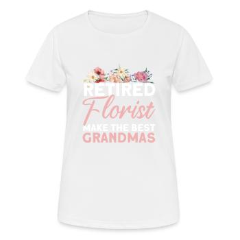 Florist Floristik Blumen Blumenladen Florist - Frauen T-Shirt atmungsaktiv - Weiß - Vorne - AI Model Female 172 dark (172cm)