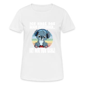 Ich Habe Das Schon Verstanden Ist Mir Nur Egal - Frauen T-Shirt atmungsaktiv - Weiß - Vorne - AI Model Female 172 dark (172cm)