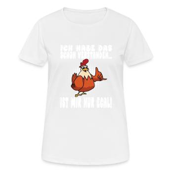 Ich Habe Das Schon Verstanden Ist Mir Nur Egal - Frauen T-Shirt atmungsaktiv - Weiß - Vorne - AI Model Female 172 dark (172cm)