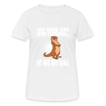 Ich Habe Das Schon Verstanden Ist Mir Nur Egal - Frauen T-Shirt atmungsaktiv - Weiß - Vorne - AI Model Female 172 dark (172cm)