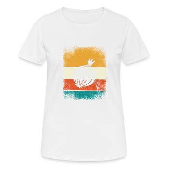 Onion Lover Retro Vegetables Vegan Gift idea - Frauen T-Shirt atmungsaktiv - Weiß - Vorne - AI Model Female 172 dark (172cm)