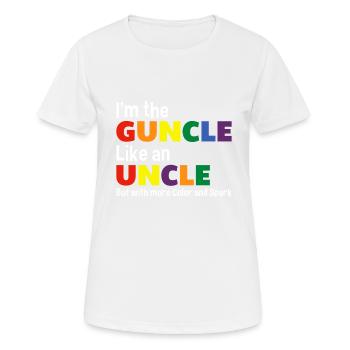 Funny Guncle-homosexual - Women's Breathable T-Shirt - white - Front - AI Model Female 172 dark (172cm)
